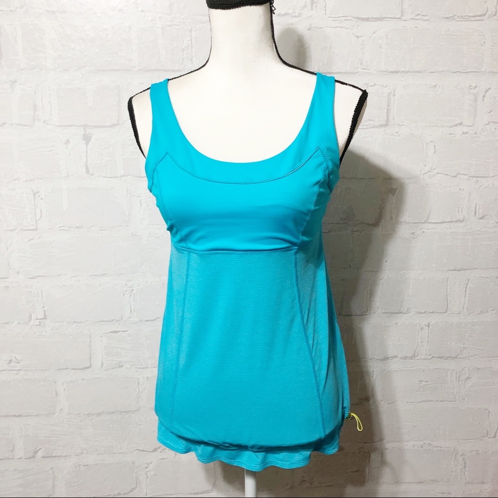 Lulu Lemon Back on Track Turquoise Tank. H47 - Picture 1 of 5